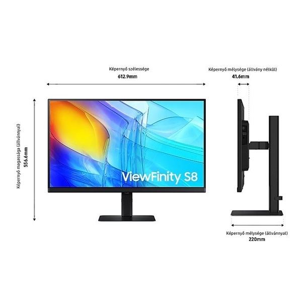 Samsung 27" LS27D800EAUXEN ViewFinity S8 S80D 4K UHD IPS DP/HDMI/USB monitor - Image 4