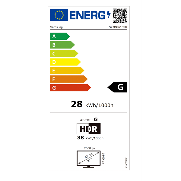Samsung 27" LS27DG610SUXEN Odyssey G6 QHD OLED 240Hz HDMI/DP/USB gamer monitor - Image 10