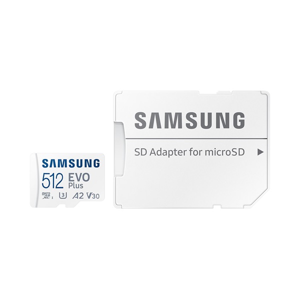 Samsung MicroSD kártya - 512GB MB-MC512SA/EU (EVO PLUS, microSDXC, UHS-I, R160, adapter, 512GB) - Image 2