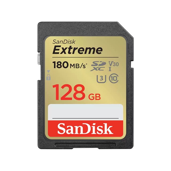 Sandisk 00121580 128GB SD Extreme (SDXC Class 10 UHS-I U3) memóriakártya - Image 1