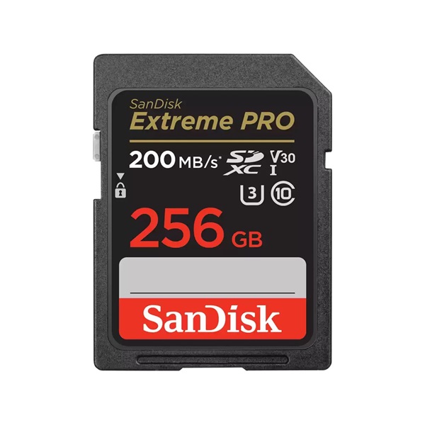 Sandisk 00121597 256GB SD Extreme Pro (SDXC Class 10 UHS-I U3) memóriakártya - Image 1
