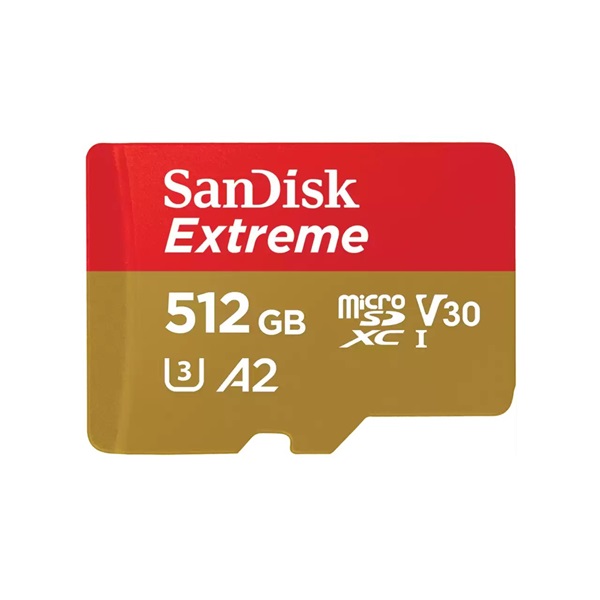 Sandisk 00121589 512GB SD micro Extreme (SDXC Class 10 UHS-I U3) memóriakártya - Image 1