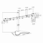 Sbox LCD-F024 13"-32" VESA 100x100 dönthető, forgatható asztali monitor tartó konzol - Image 2