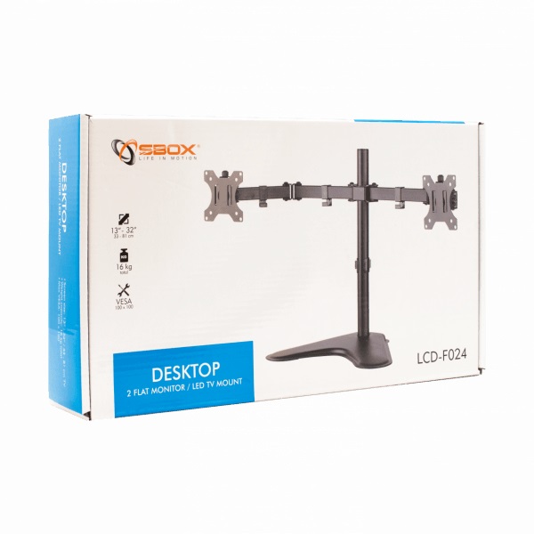 Sbox LCD-F024 13"-32" VESA 100x100 dönthető, forgatható asztali monitor tartó konzol - Image 3
