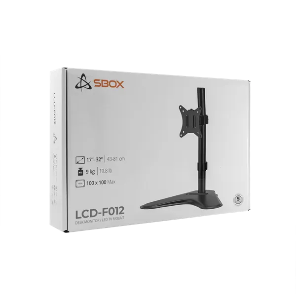 Sbox LCD-F012-2 17"-32" dönthető, forgatható asztali monitor tartó konzol - Image 10