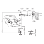 Sbox LCD-LM01-2 13"-27" asztali laptop és monitor tartó konzol - Image 8