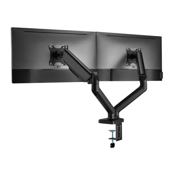 Sbox LCD-S024-2 17"-32" dönthető, forgatható asztali dual monitor tartó konzol - Image 5
