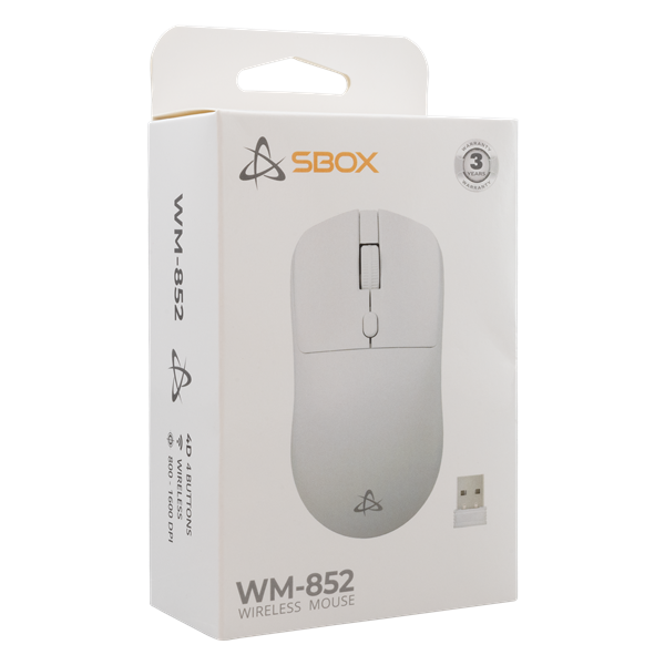 Sbox WM-852W 4D 2,4GHz fehér vezeték nélküli optikai egér - Image 6