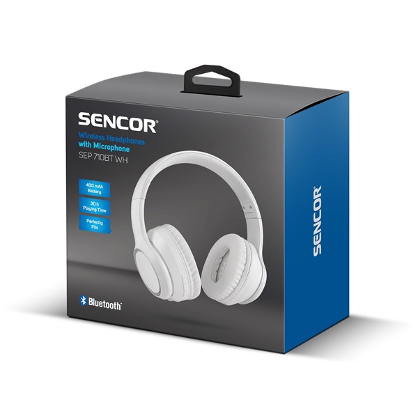 Sencor SEP 710BT WH Bluetooth fehér fejhallgató - Image 2