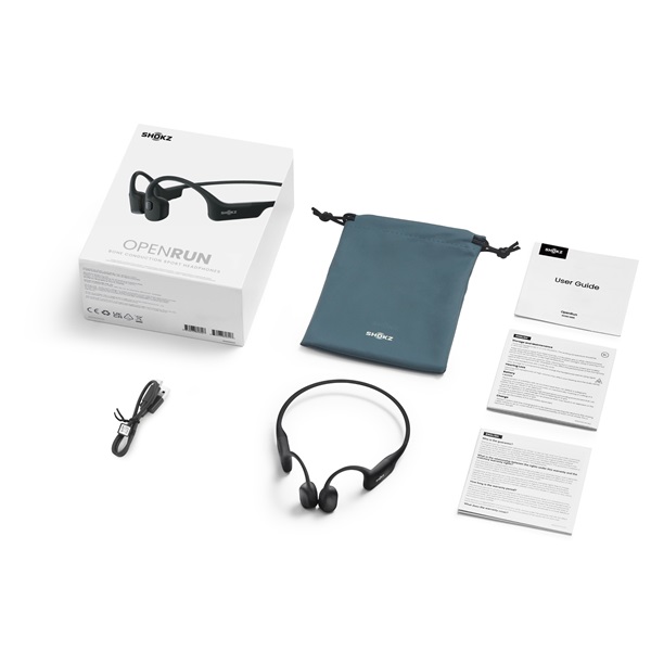 Shokz OpenRun USB-C csontvezetéses Bluetooth fekete Open-Ear sport fejhallgató - Image 10