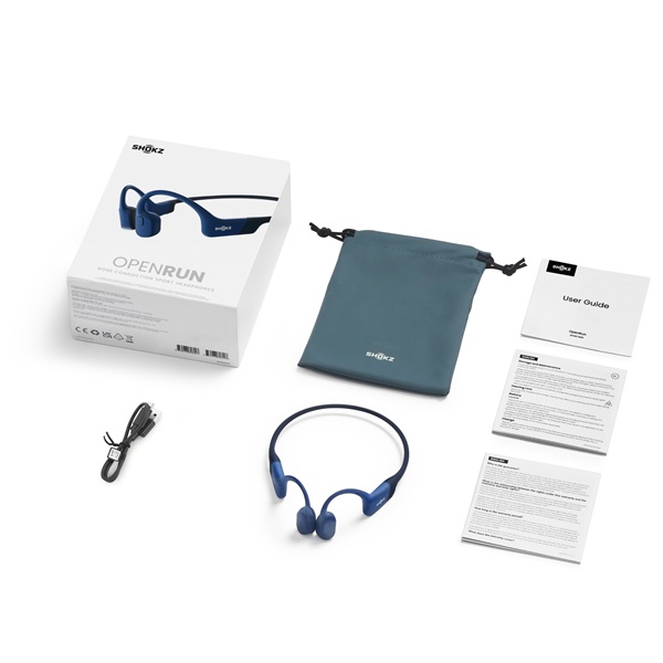 Shokz OpenRun USB-C csontvezetéses Bluetooth kék Open-Ear sport fejhallgató - Image 10