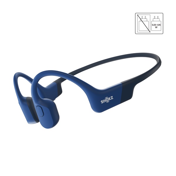 Shokz OpenRun USB-C csontvezetéses Bluetooth kék Open-Ear sport fejhallgató - Image 2