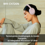 Sony WHCH720NP Bluetooth zajszűrős rózsaszín fejhallgató - Image 9