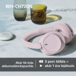 Sony WHCH720NP Bluetooth zajszűrős rózsaszín fejhallgató - Image 8