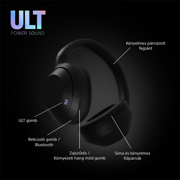 Sony WHULT900NB.CE7 ULT WEAR zajszűrős fekete Bluetooth fejhallgató - Image 8