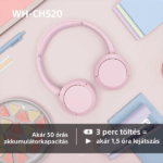 Sony WH-CH520 Bluetooth rózsaszín fejhallgató - Image 8