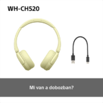 Sony WH-CH520 Bluetooth sárga fejhallgató - Image 9