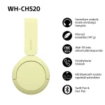 Sony WHCH520 Bluetooth Headset Yellow - Image 11