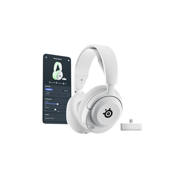 Steelseries Arctis Nova 5X Wireless Bluetooth Gaming fehér headset - Image 2