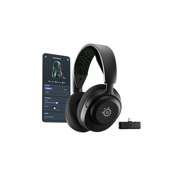 Steelseries Arctis Nova 5X Wireless Bluetooth Gaming fekete headset - Image 1