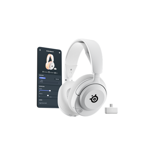 Steelseries Arctis Nova 5 Wireless Bluetooth Gaming fehér headset - Image 2