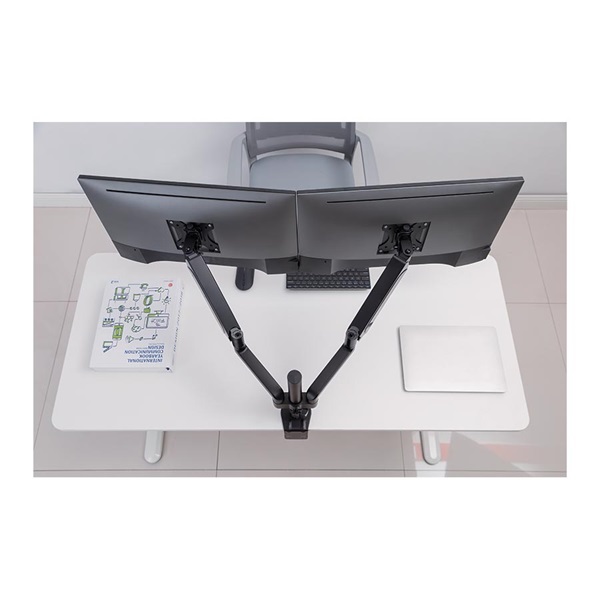 Stell SOS 2122 17"-32" kétkaros asztali monitor tartó konzol - Image 7