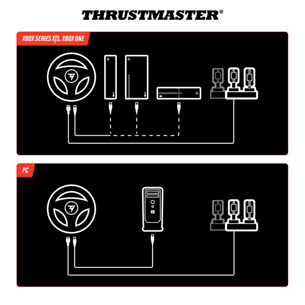 Thrustmaster 4460297 T98 Ferrari 296 Edition Xbox Series/Xbox One/PC kormány + pedál - Image 8
