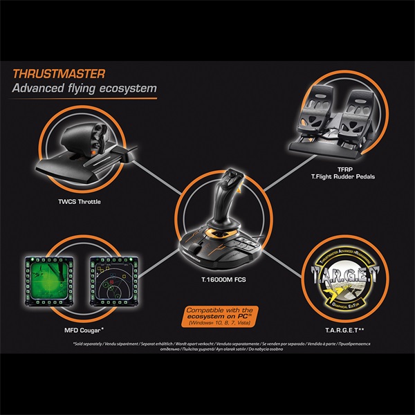 Thrustmaster 2960782 T.16000M FLIGHT PACK PC gázkar + kormány pedál + joystick - Image 4