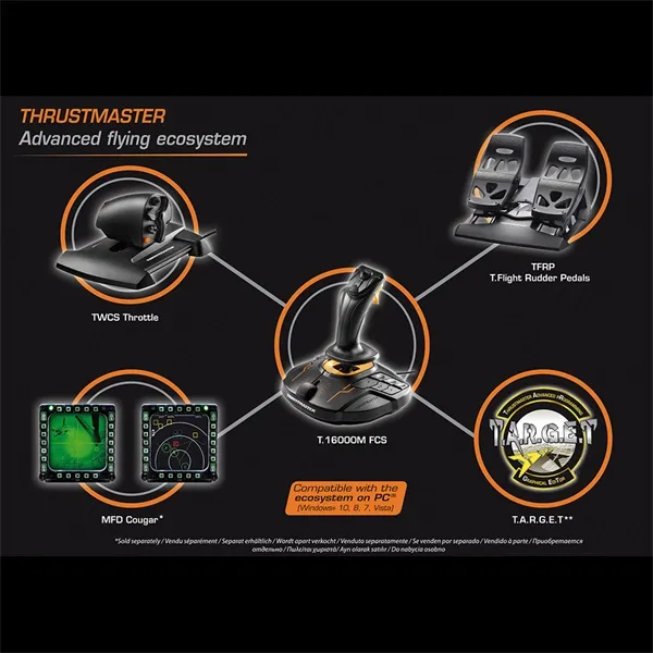 Thrustmaster 2960782 T.16000M FLIGHT PACK PC gázkar + kormány pedál + joystick - Image 4