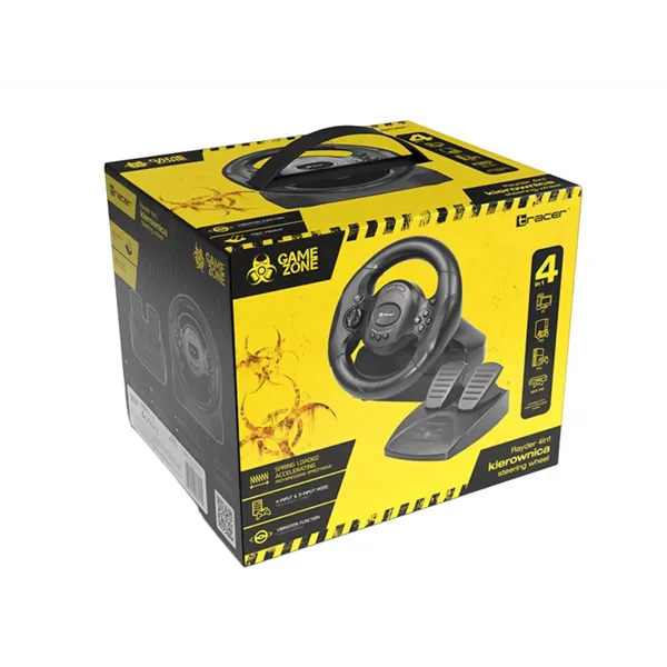 Tracer TRAJOY46765 Rayder 4in1 PC/PS3/PS4/Xbox One fekete gamer kormány + pedál - Image 5