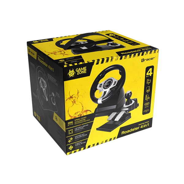 Tracer TRAJOY46524 Roadster 4in1 PC/PS3/PS4/Xbox/One/Nintendo Switch fekete-ezüst gamer kormány - Image 7
