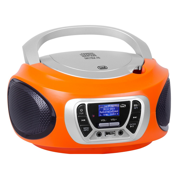 Trevi CMP 510 DAB hordozható CD/DAB/DAB+/FM/AUX/USB narancssárga boombox - Image 1
