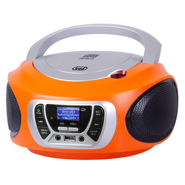 Trevi CMP 510 DAB hordozható CD/DAB/DAB+/FM/AUX/USB narancssárga boombox - Image 2