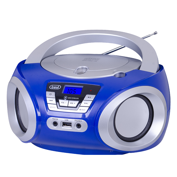 Trevi CMP 544BT hordozható CD/Bluetooth/FM/USB/AUX kék boombox - Image 3