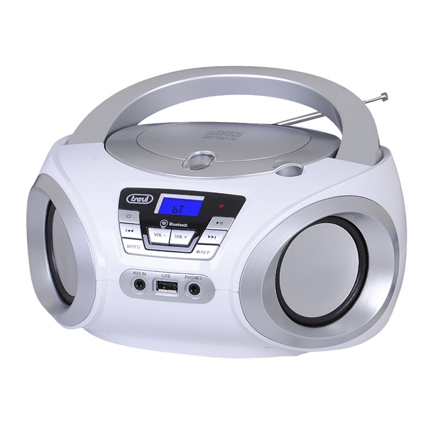 Trevi CMP 544BT hordozható fehér Bluetooth/FM/USB/AUX/CD boombox - Image 1