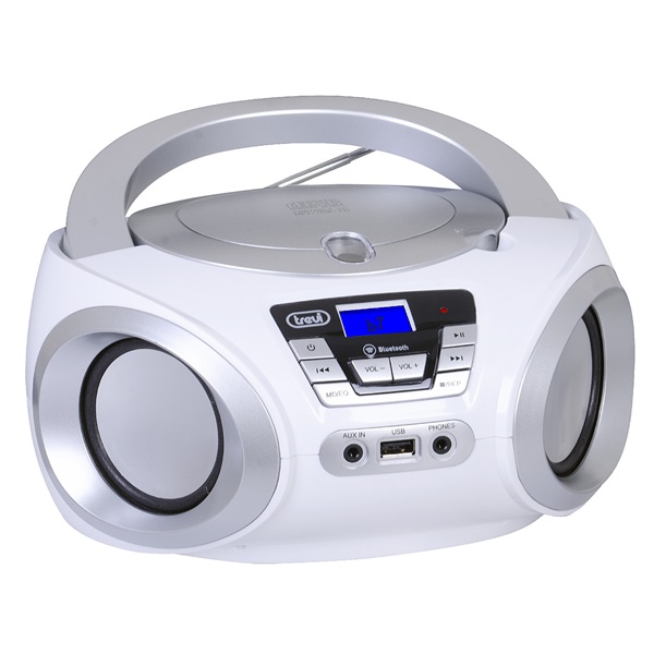 Trevi CMP 544BT hordozható fehér Bluetooth/FM/USB/AUX/CD boombox - Image 3