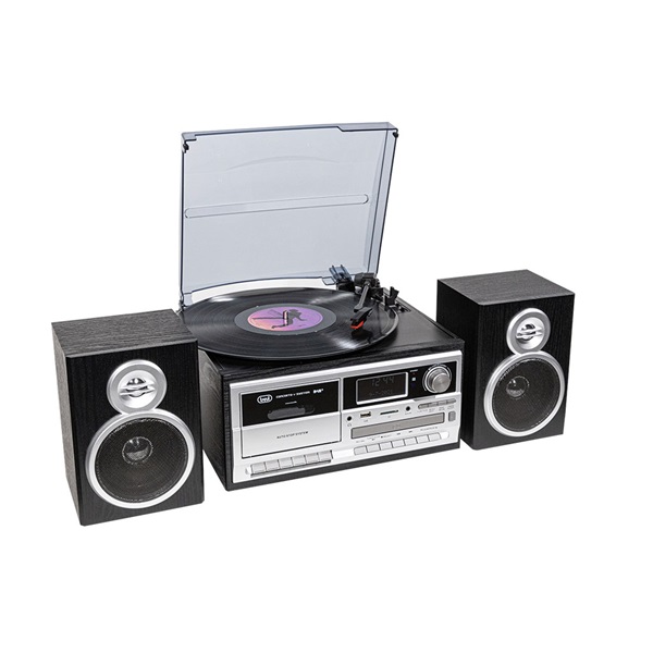 Trevi TT 1072 E fekete retro bakelit lemezjátszó/Mini HiFi rendszer - Image 3