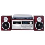 Trevi TT 1072 E sötét fa retro bakelit lemezjátszó/Mini HiFi rendszer - Image 2