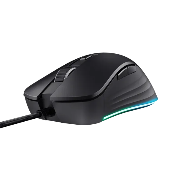 Trust GXT924 Ybar+ vezetékes fekete gamer egér