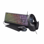 Trust GXT792 Quadrox 4in1 gamer csomag - billentyűzet,egér,egérpad és headset