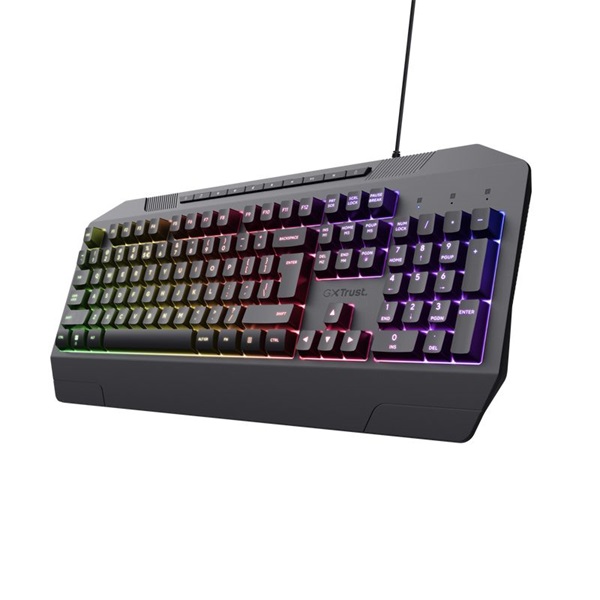 Trust Billentyűzet Gamer - GXT 836 Evocx (RGB LED háttérvilágítás; USB; fekete; magyar) - Image 2