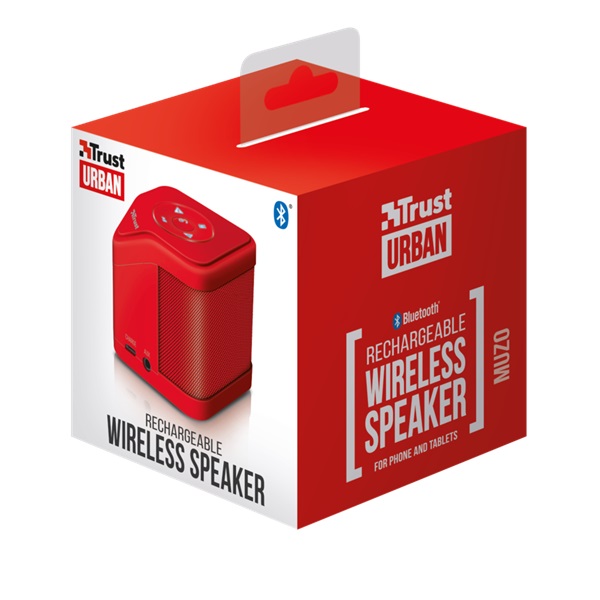 Trust Urban Muzo vezeték nélküli Bluetooth piros hangszóró - Image 5