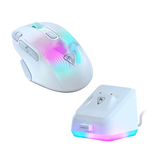 Turtle Beach TBM-1101-15 Bundle Kone XP Air vezeték nélküli fehér egér + RGB töltőállomás - Image 1
