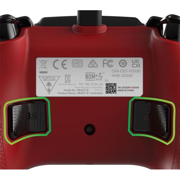 Turtle Beach TBS-0734-05 REACT-R PC/Xbox One/Xbox Series X|S vezetékes piros kontroller - Image 8