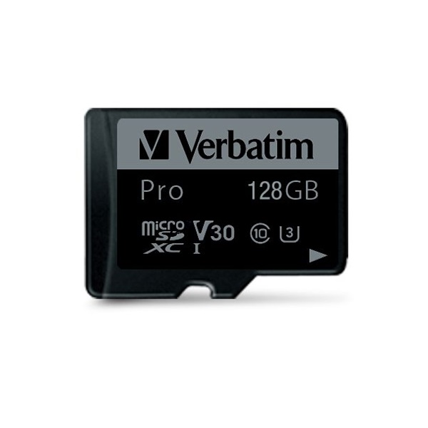 Verbatim 47044 SDXC 128GB Pro UHS-3 Class 10 micro memóriakártya + adapter - Image 1
