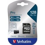 Verbatim 47044 SDXC 128GB Pro UHS-3 Class 10 micro memóriakártya + adapter - Image 2