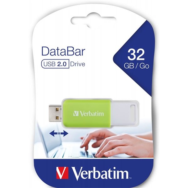 Verbatim 49454 DataBar 32GB USB 2.0 zöld Flash Drive - Image 3