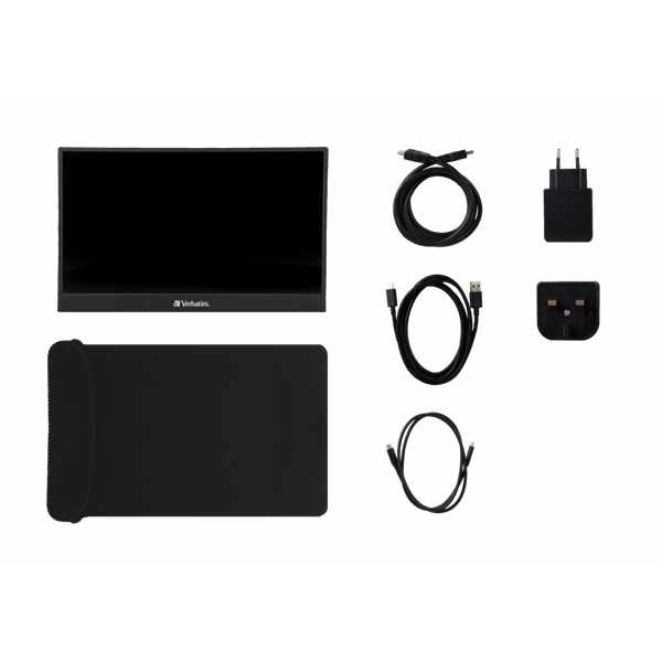 Verbatim 49590 14" PM-14 FHD IPS HDMI/USB-C fekete monitor - Image 8