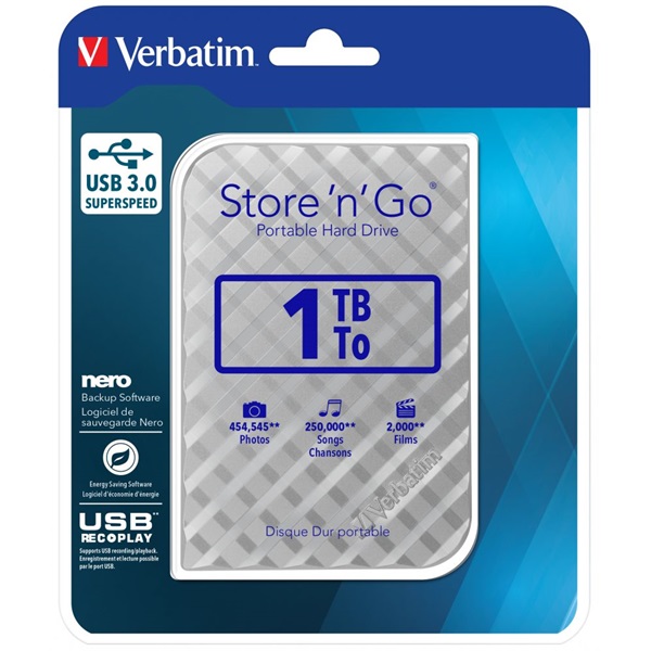 Verbatim_53197_Store_n_Go_2_5_1TB_USB_3_0_SuperSpeed_ezust_kulso_winchester-i39474676.jpg Verbatim 53197 Store `n` Go 2,5" 1TB USB 3.0 SuperSpeed ezüst külső winchester - Image 3