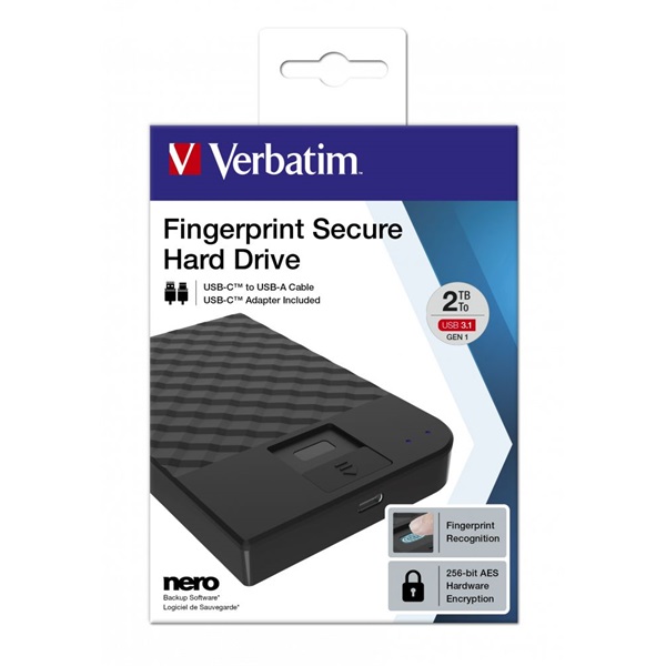 Verbatim 53651 Store `n` Go 2,5" 2TB USB 3.1/USB-C FIPS titkosított külső winchester - Image 4